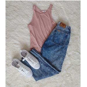 Vintage Acid Wash High Waist Jeans